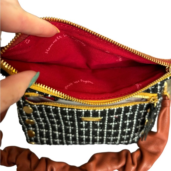 EUC Dillion Small Crossbody Limited Edition Midnight Trellis Brushed Gold Tone - Picture 14 of 17